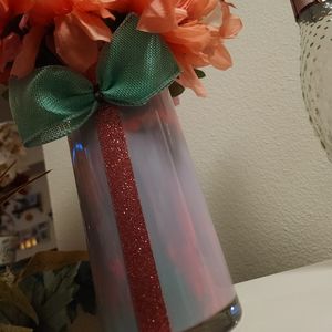 Home decor vase and flowers
